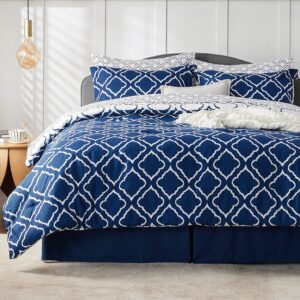 Bed in a Bag - Blue/White King Size